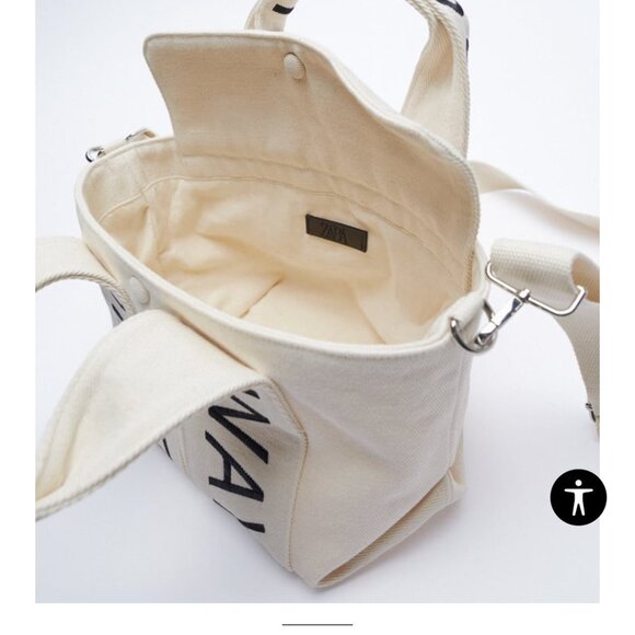 Text midi tote bag - Picture 3 of 5